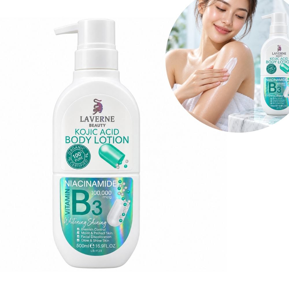 LOCION CORPORAL CON ACIDO KOJICO Y NIACINAMIDA LAVERNE BEAUTY 500ML