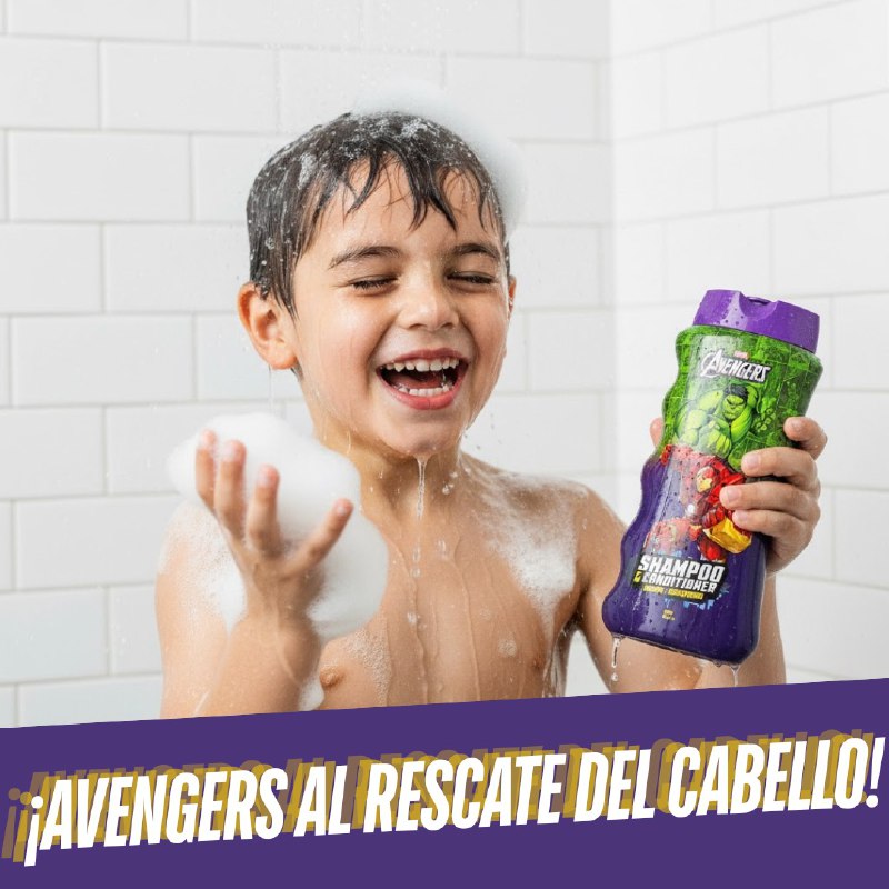 SHAMPOO Y ACONDICIONADOR PARA NIÑOS QUE LO DEJA PROTEGIDO, NUTRIDO Y FRESCO MARVEL 473ML