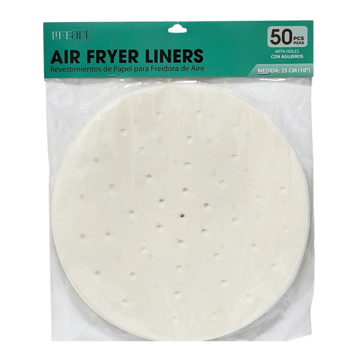 PAPEL REVISTIMIENTO PARA FREIDORA DE AIRE LIFEART 25CM 50PCS