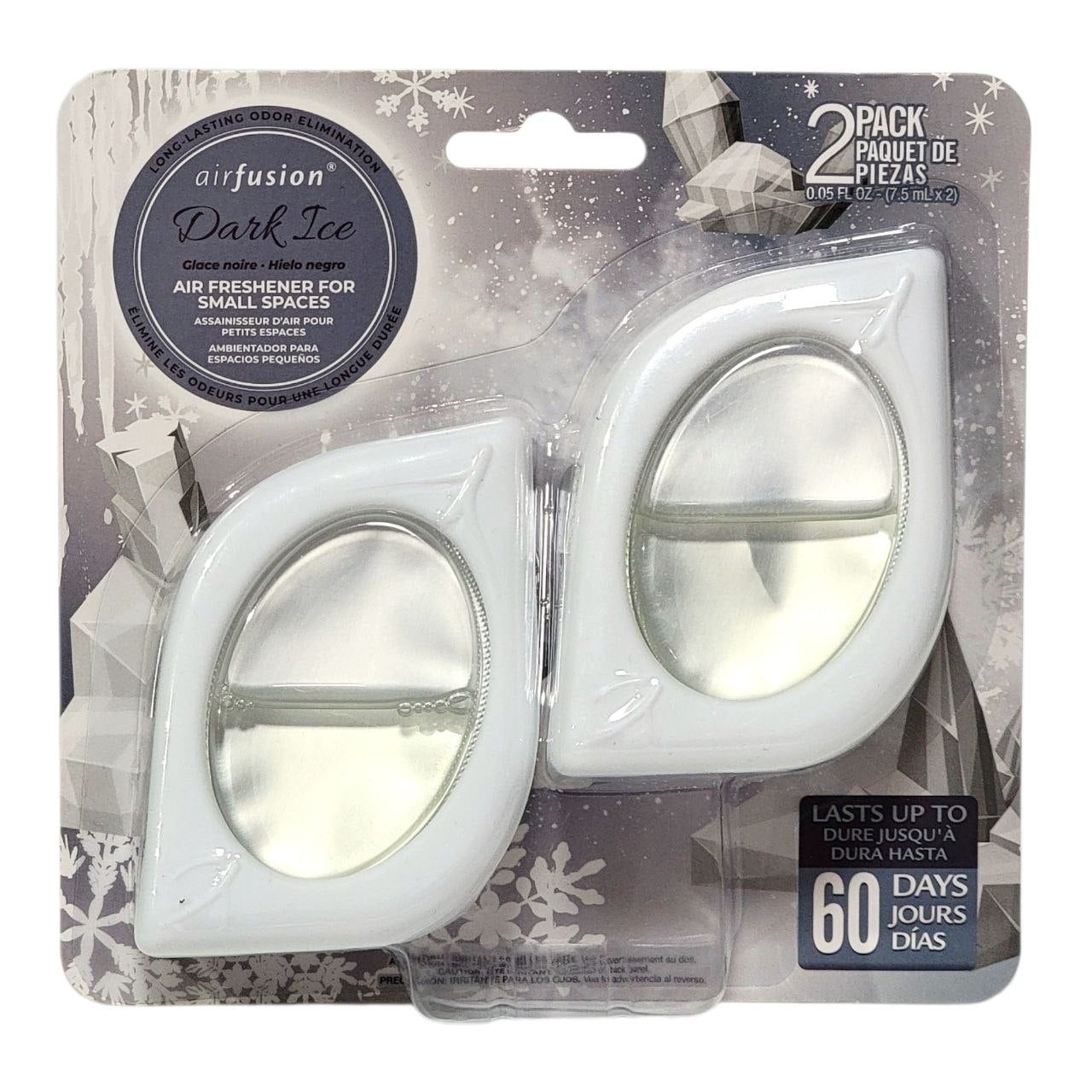 AMBIENTADOR AROMA HIELO OSCURO AIR FUSION 2 PCS 7.5ML C/U