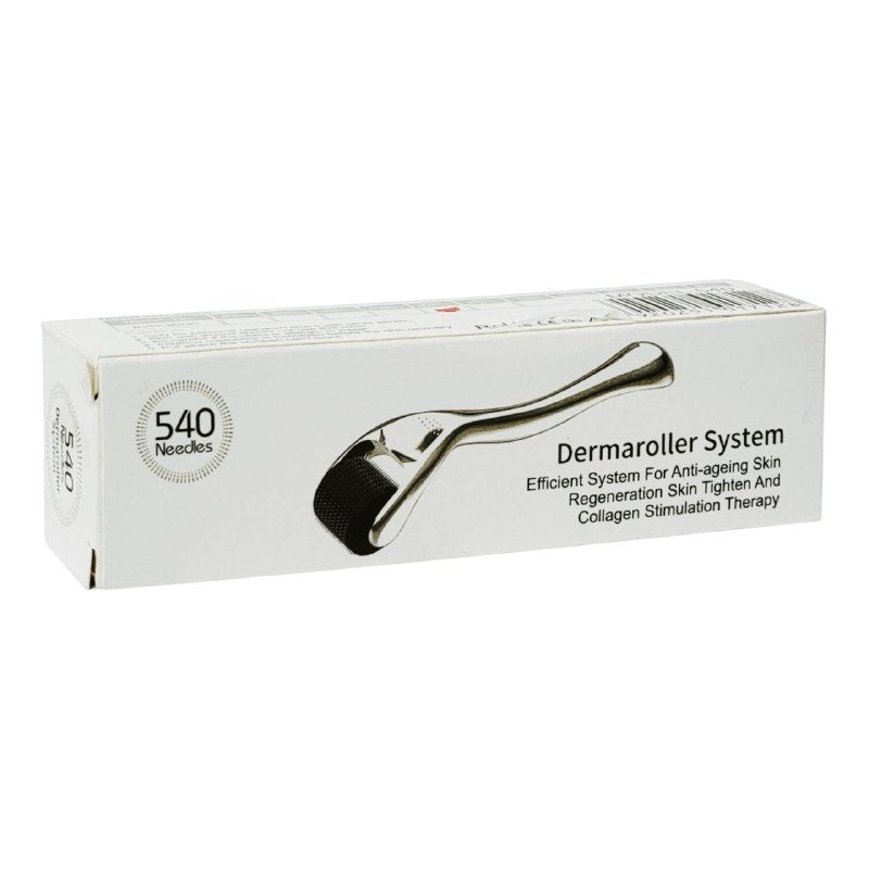 RODILLO FACIAL MASAJEADOR CON MICROAGUJAS DE TITANIO DE 1MM DERMAROLLER