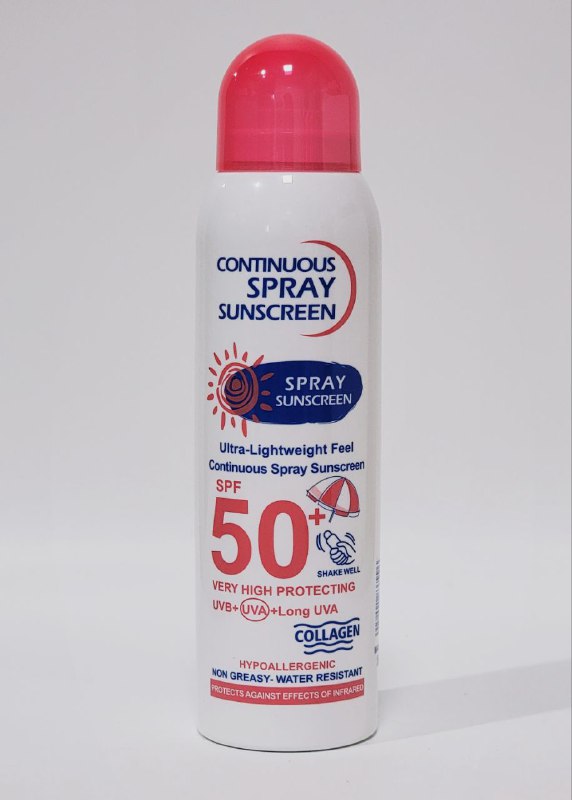 PROTECTOR SOLAR EN SPRAY AEROSOL DE COLAGENO CONTINUO DE TACTO ULTRALIGERO 90SPF, NO GRASO, RESISTENTE AL AGUA FRUIT OF THE WOKALI 230ML