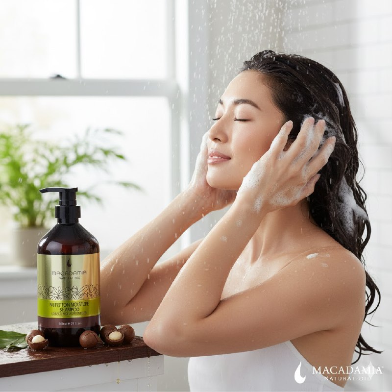 SHAMPOO PARA EL CABELLO HIDRATANTE Y SUAVIZANTE DE ACEITE DE MACADAMIA 800ML