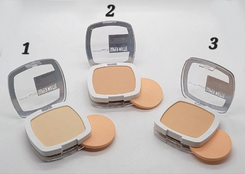 POLVO COMPACTO FACIAL DOBLE 3 TONOS MAYNCLLTHE COSMETICS (DUPE DE MAYBELLINE)