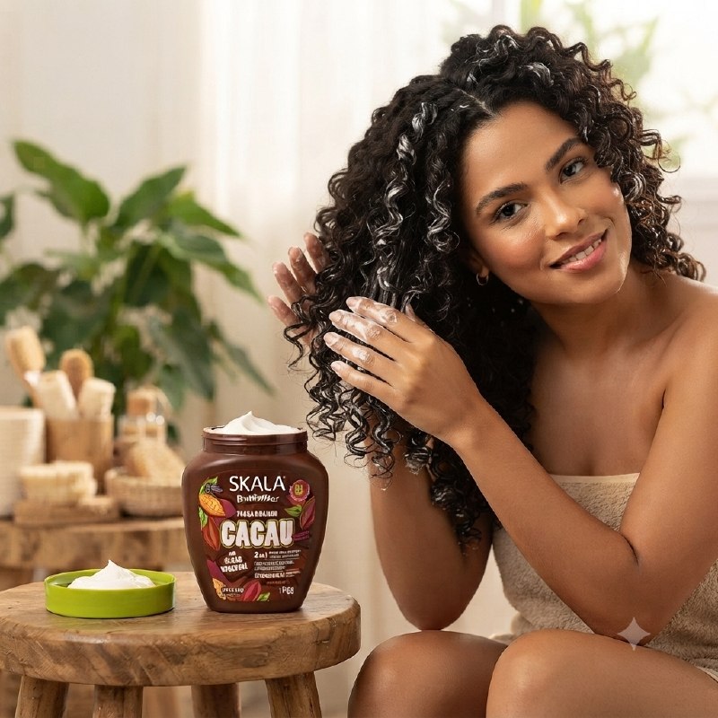 TRATAMIENTO CAPILAR EN CREMA 2 EN 1 DE CACAO QUE FORTALECE LA FIBRA CAPILAR SKALA 1000G