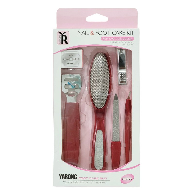 SET DE PEDICURA DE 6 PIEZAS PARA CUIDADO DE UÑAS Y PIES, ESTE KIT COMPLETO REUNE LAS HERRAMIENTAS ESENCIALES PARA MANTENER UÑAS Y PIES IMPECABLES 2 COLORES