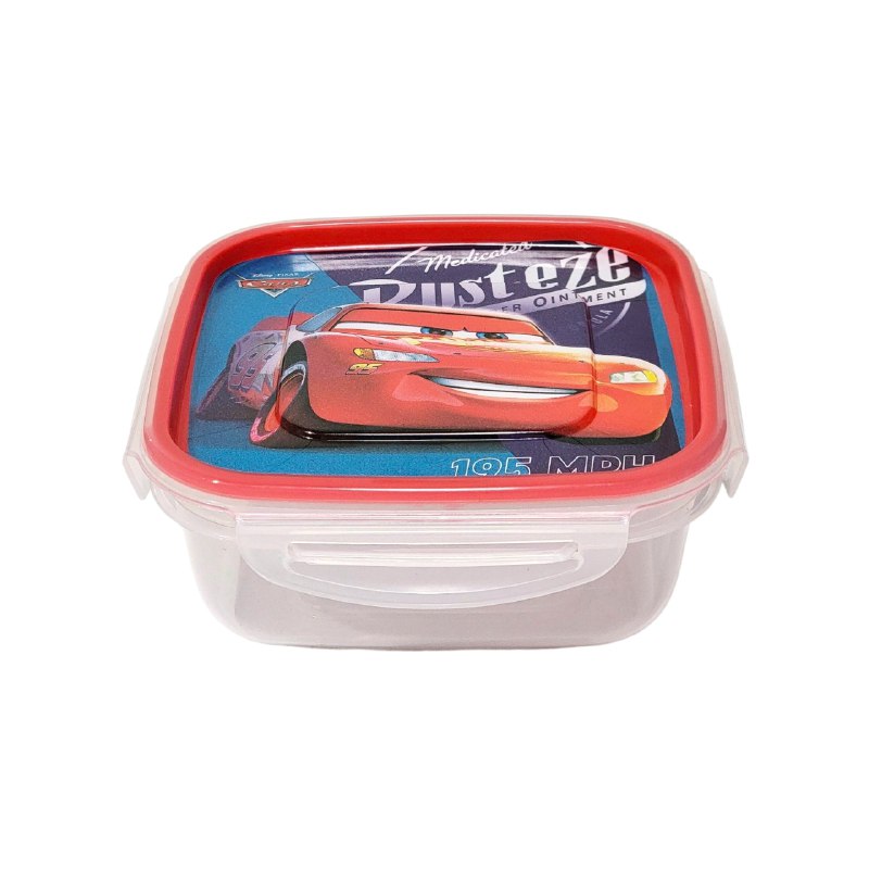 RECIPIENTE PANA PARA ALIMENTOS PARA NIÑOS CON DISEÑO DE CARS KENDY 7X16X16CM