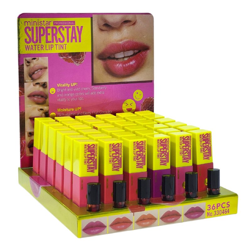 TINTA DE LABIOS HIDRATANTE CON COLORES VIBRANTES QUE DAN VITALIDAD A TUS LABIOS MINISTAR 8ML (DUPE DE MAYBELLINE)