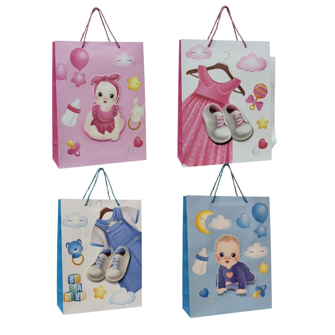 BOLSA DE REGALO PARA BABY SHOWER GRANDE 30X40X12CM