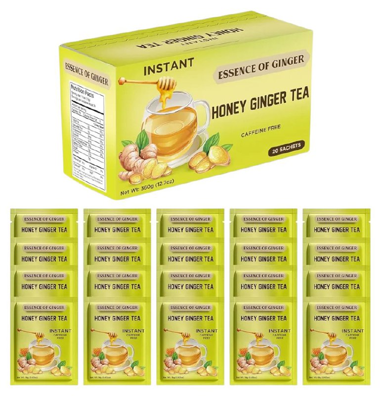 TE INSTANTANEO DE MIEL Y JENGIBRE SABOR A LIMON SIN CAFEINA ESSENCE 20UND