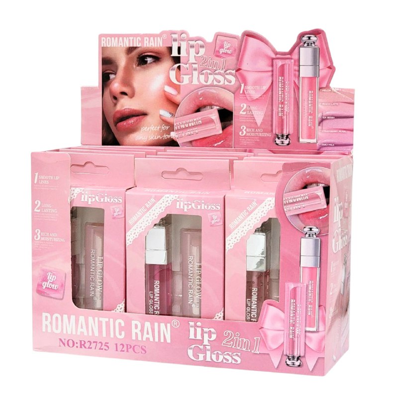 DUO DE BRILLO LABIAL Y BALSAMO LABIAL HIDRATANTE ROMANTIC RAIN (DUPE DE DIOR)