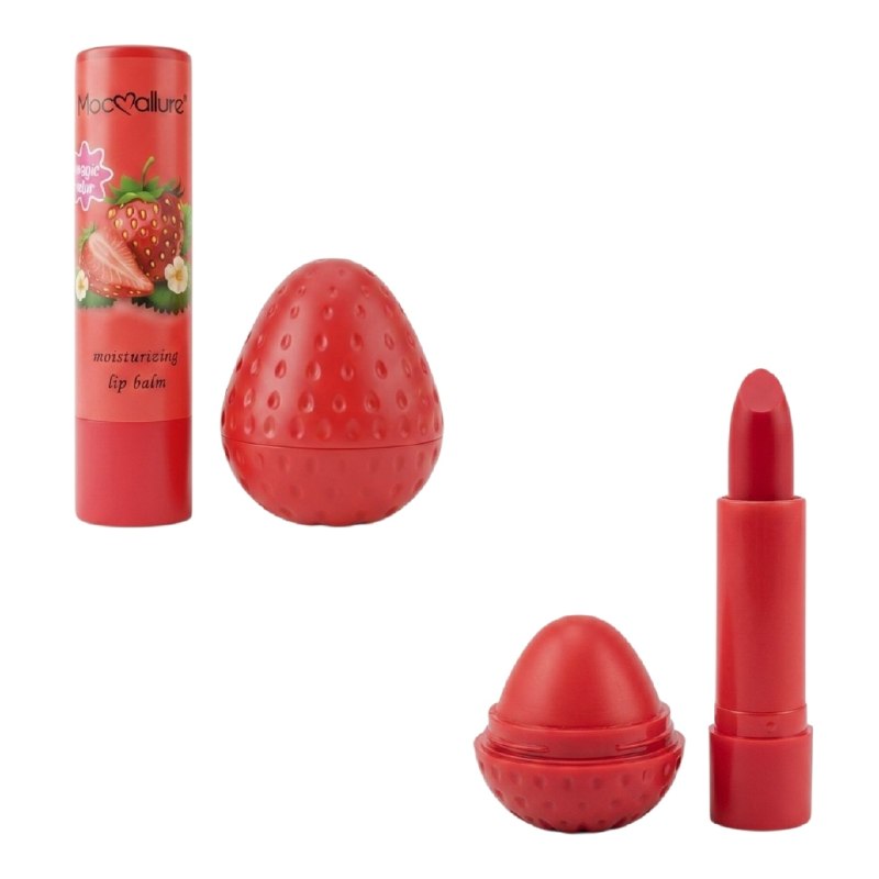 BALSAMO LABIAL EN DUO DE FRESA HIDRATANTE MOCOALLURE 4G+5G