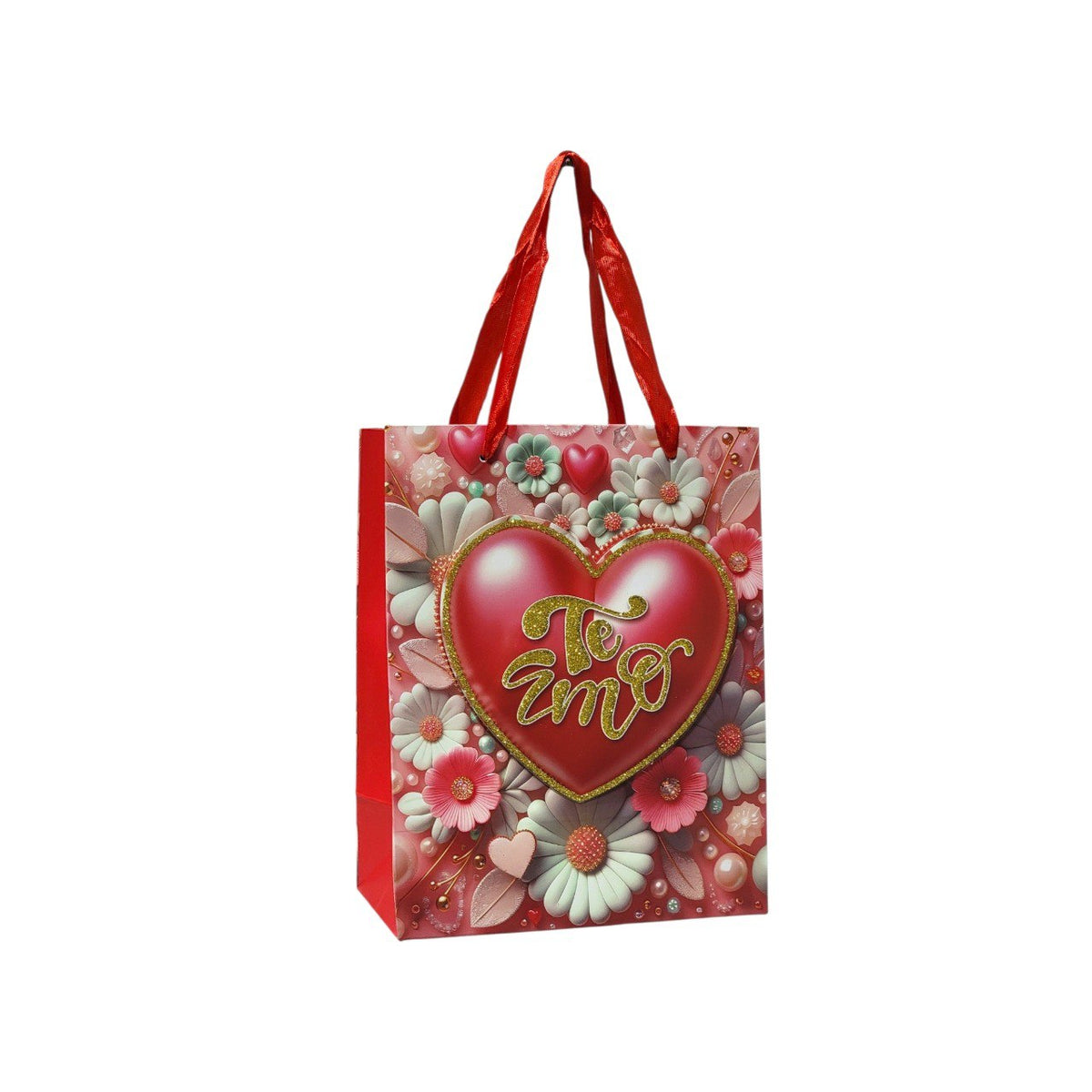 BOLSA DE REGALO DE SAN VALENTIN PEQUEÑA 19X23X8CM