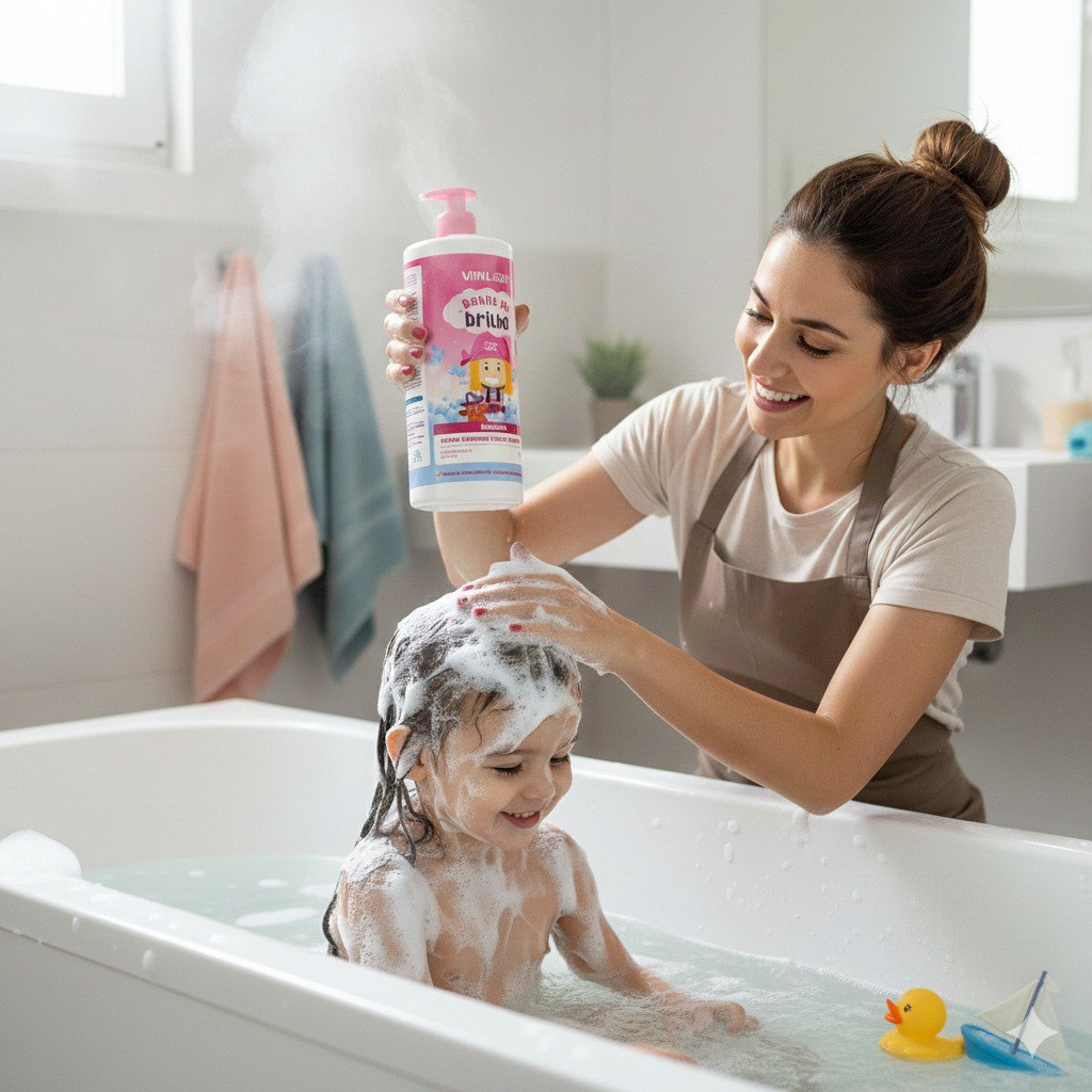 SHAMPOO PARA BEBÉ BAÑO DE BRILLO VINILADY 1L