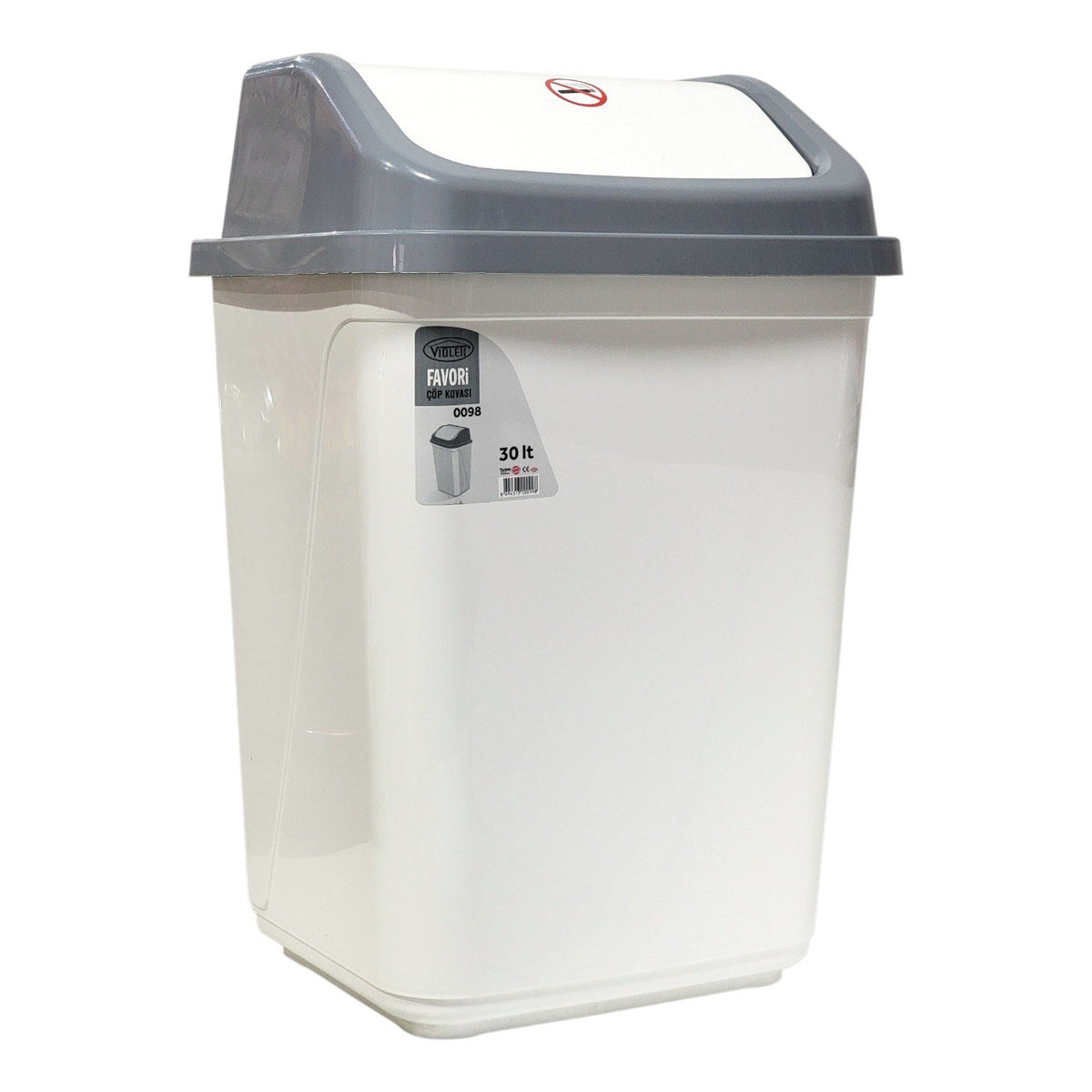 BASURERO DE POLIPROPILENO CON TAPA BALANCEADA FAVORI 30L 26X53CM