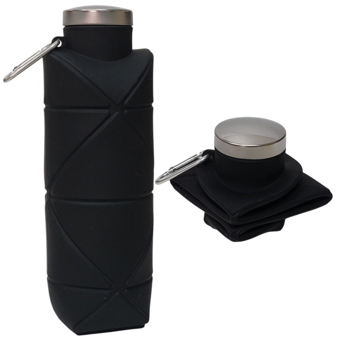 BOTELLA DE AGUA DE SILICONA PLEGABLE 600ML