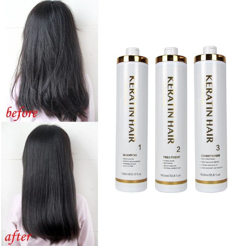 ACONDICIONADOR DE QUERATINA HIDRATA Y REPARA PROFUNDAMENTE EL CABELLO DAÑADO, FORTALECE Y SUAVIZA EL CABELLO KERATINE QUEEN KERATIN HAIR PASO 3 1000ML