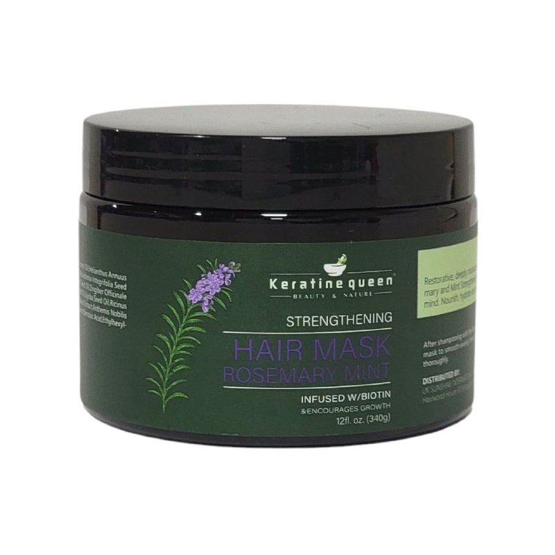 MASCARILLA PARA EL CABELLO DE ROMERO Y MENTA CON BIOTINA KERATINE QUEEN 340G