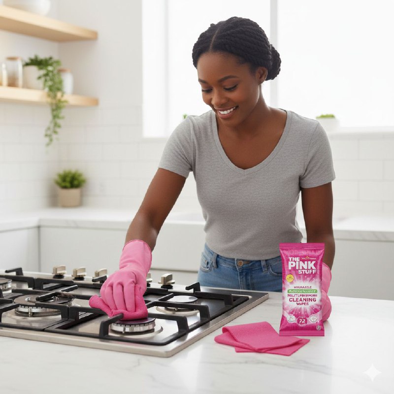 TOALLITAS HUMEDAS MULTIUSO PARA LIMPIEZA PROFUNDA Y RAPIDA 72UND THE PINK STUFF