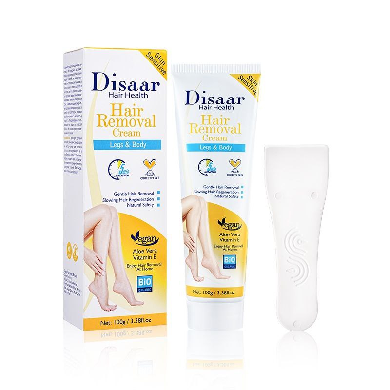 CREMA CORPORAL DEPILATORIA SUAVE CON ALOE VERA Y VITAMINA E DISAAR 100G