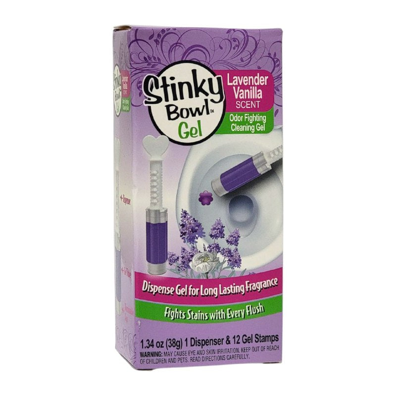 GEL LIMPIADOR ADHESIVO PARA INODORO BAÑO CON AROMA A LAVANDA STINKY BOWL