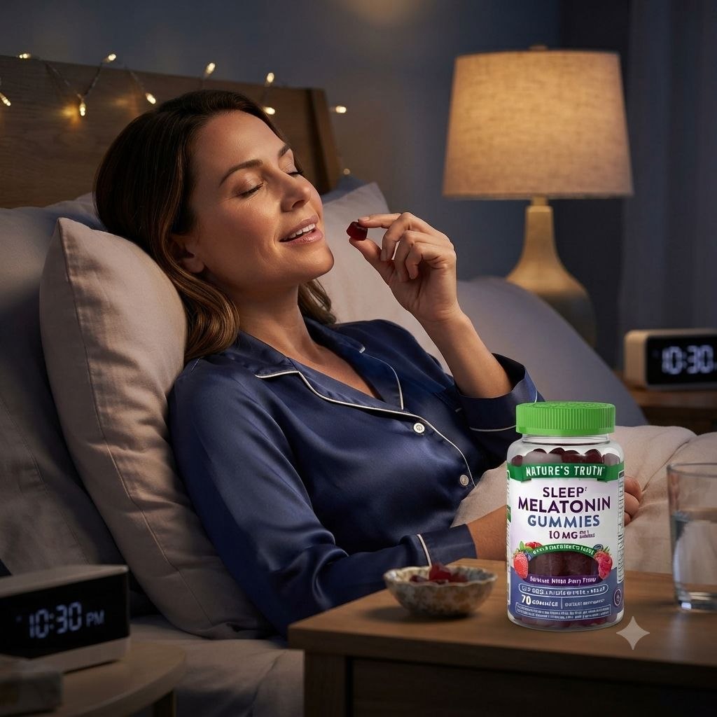SUPLEMENTO NATURAL PARA EL SUEÑO SABOR FRUTOS MIXTOS MELATONIN GUMMIES NATURE'S TRUTH SLEEP 70 GOMITAS