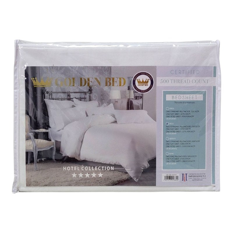 JUEGO DE SABANA CAMERA COMPLETO DE 4 PIEZAS MATRIMONIAL GOLDEN BED