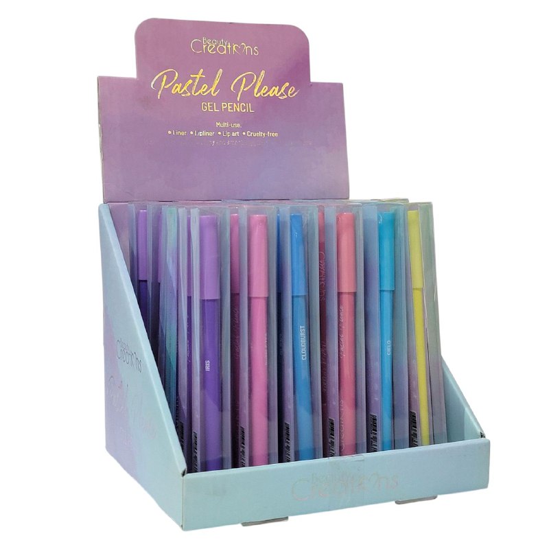DELINEADOR DE OJOS EN LAPIZ DE GEL, RESISTENTE AL AGUA, FACIL DE USAR, APLICACION CEMOSA Y SUAVE, 6 TONOS ORIGINAL BEAUTY CREATIONS 1.05G