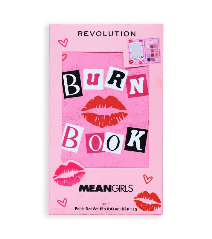 SOMBRA DE OJOS EN PALETA ORIGINAL REVOLUTION BURN BOOK MEANGIRLS 1.1GX15