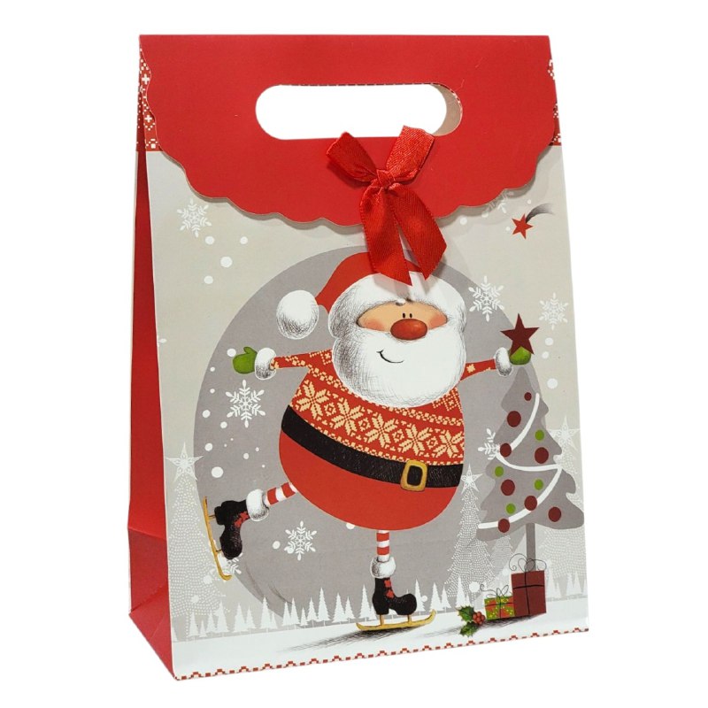 BOLSA DE REGALO NAVIDEÑA MINI MEDIANO 21X15CM