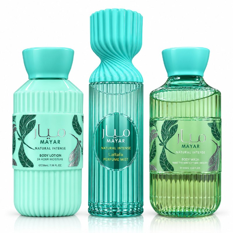 SET NATURAL INTENSE MAYAR SPLASH 250ML, BODY LOTION 236ML, SHOWER GEL 300ML (M) (AROMA SIMILAR LATTAFA MAYAR NATURAL INTENSE)