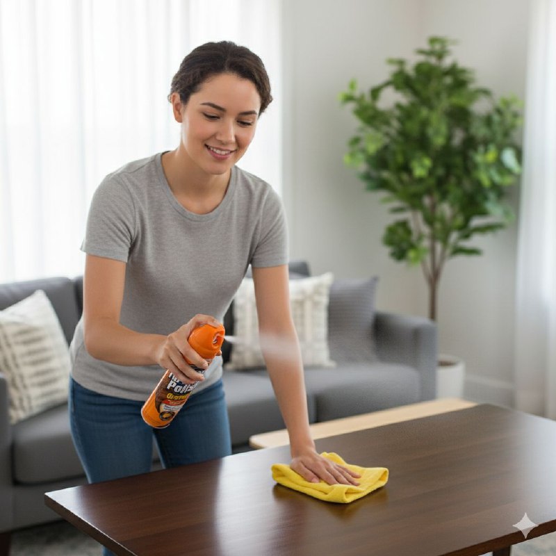 LIMPIADOR PULIDOR EN SPRAY DE MUEBLES DE MADERA ABRILLANTADOR PROFUNDO Y DURADERO HOMEBRIGHT 283G