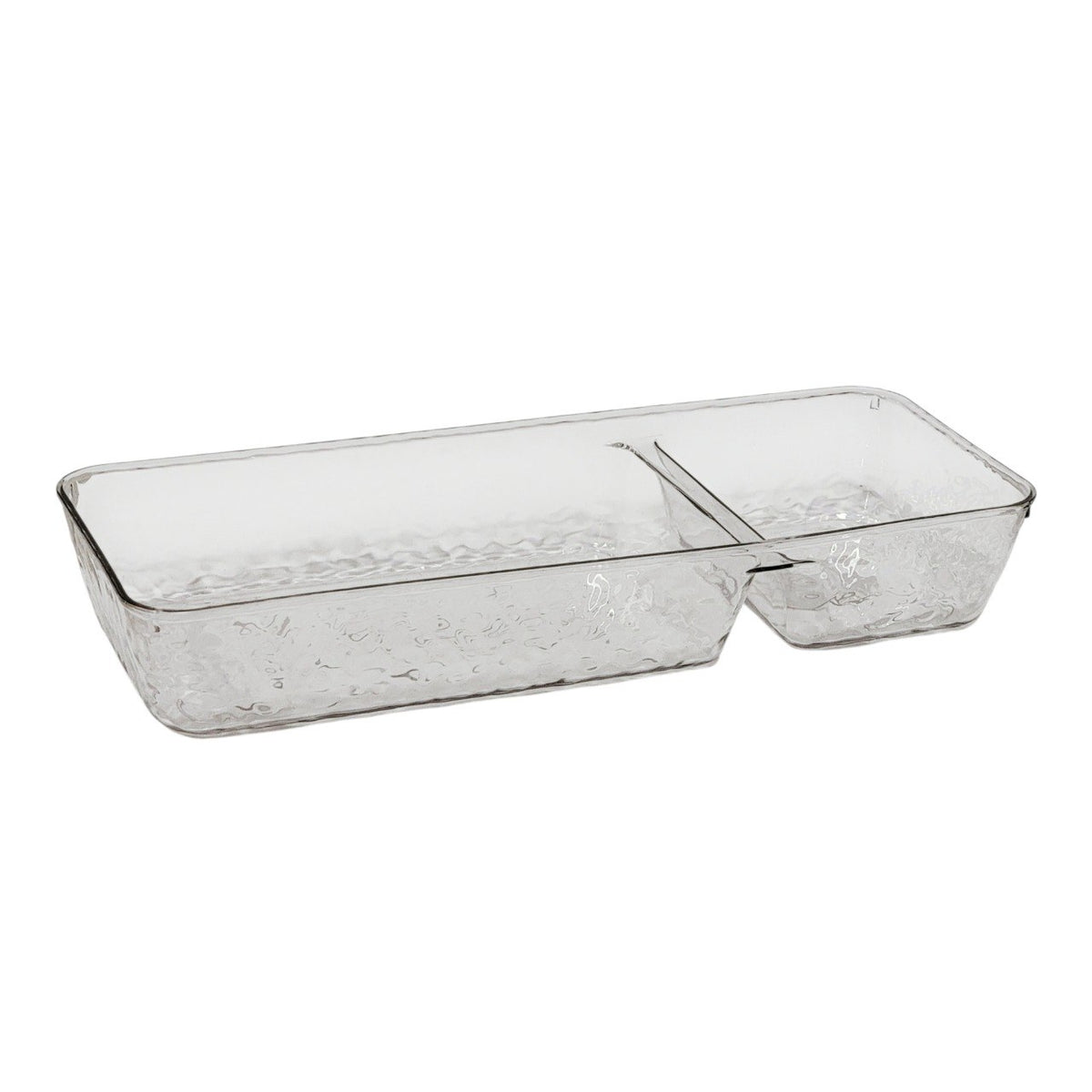 ORGANIZADOR RECIPIENTE DE ALMACENAMIENTO TELESCÓPICA DE TEXTURA DE CRISTAL 13X31 CON 2 SECCIONES