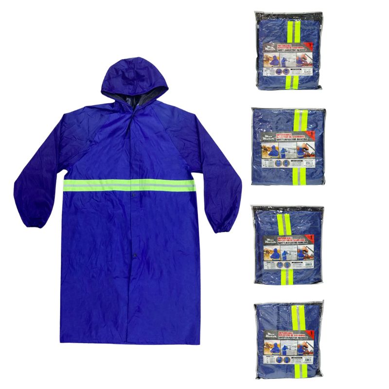 CAPA DE SEGURIDAD IMPERMEABLE Y REFLECTIVA MAX MOTOR 4 TALLAS DISPONIBLES