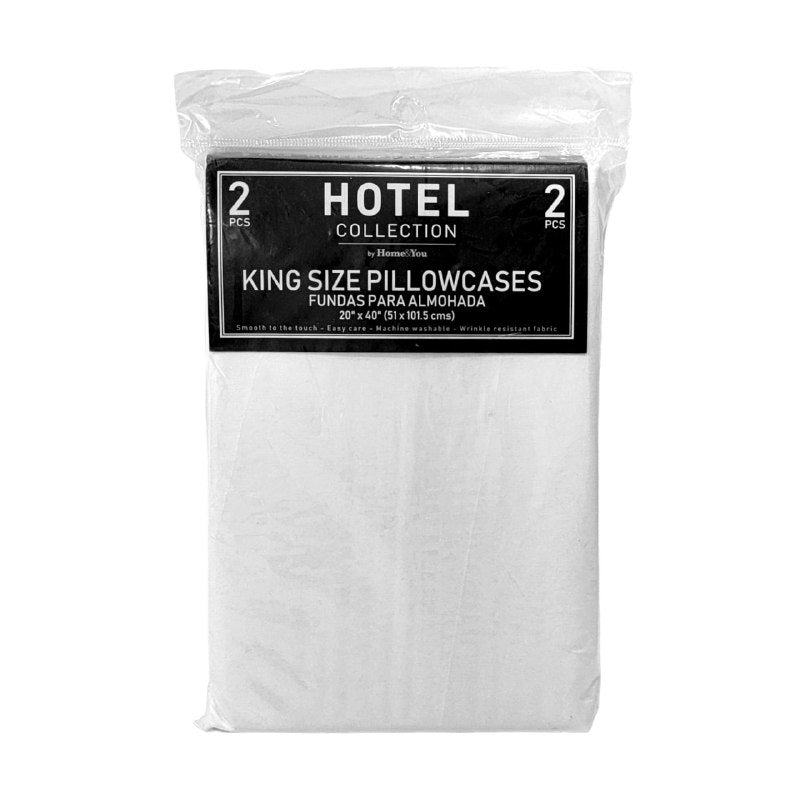 FUNDA PARA ALMOHADAS KING 100% POLIESTER 2 PIEZAS HOTEL COLLECTION 51X101.5CM SOBREFUNDA
