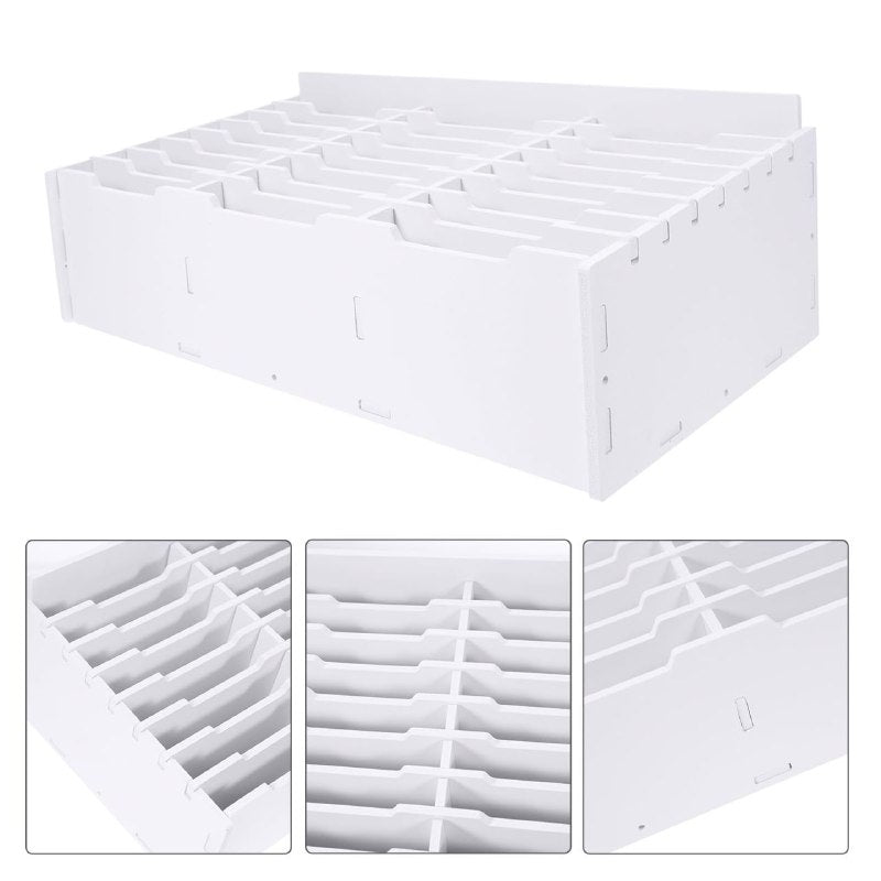 ESTANTE ORGANIZADOR DE ESCRITORIO PARA TELEFONO MOVIL, CALCULADORA, BUZON DE CORREO COLOR BLANCO