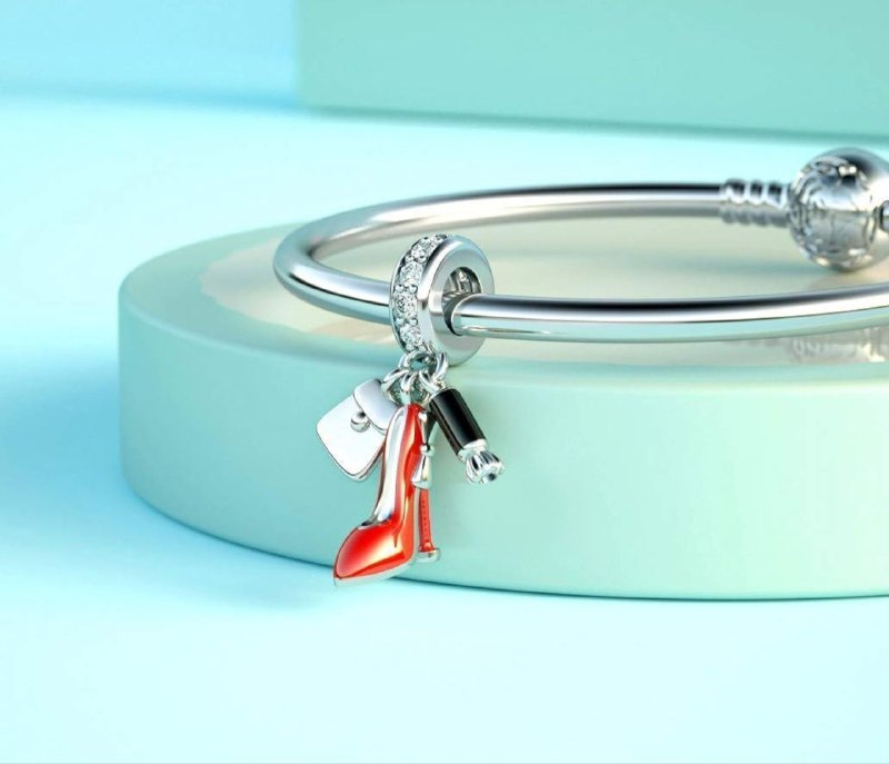 PCHARM4075 FORMA CARTERA,TACON,PERFUME PANDORA PLATA 9.25