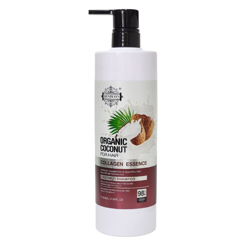 SHAMPOO FORTALECEDOR CON ESENCIA DE COLAGENO Y COCO HENIWAYS 900ML