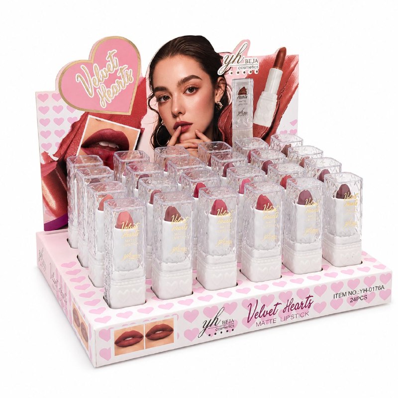 LIPSTICK MATTE DE LARGA DURACION Y ALTA PIGMENTACION YH BEJA COSMETICS 3.6G