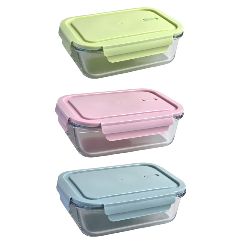 ORGANIZADOR RECIPIENTE DE VIDRIO PARA ALMACENAR ALIMENTOS RED CHERRY 20X15X7CM