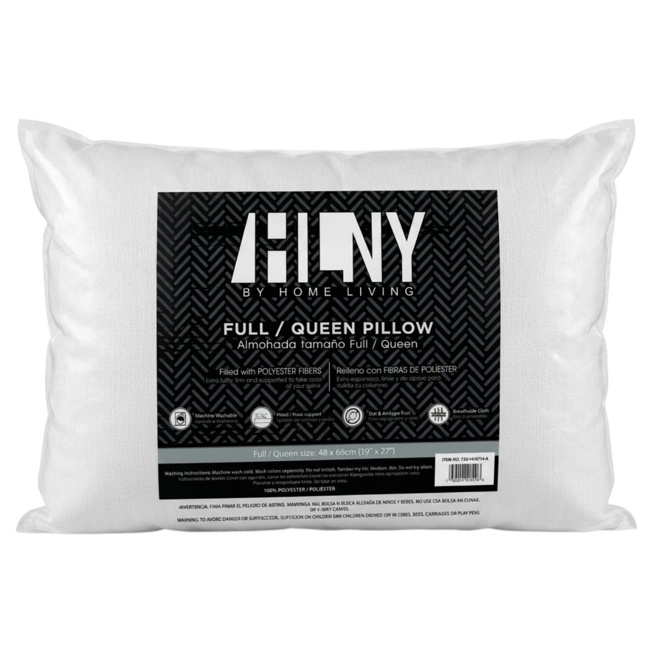 COJIN ALMOHADA TAMAÑO FULL/QUEEN 48X68CM