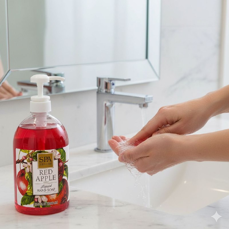 JABON DE MANOS CON ESENCIA A MANZANA ROJA HIDRATANTE SPA LUXURY 1000ML