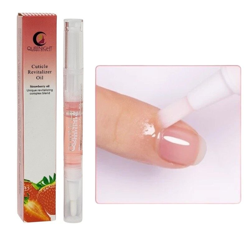 OIL LÁPIZ DE ACEITE REVITALIZANTE DE CUTÍCULAS NUTRE E HIDRATA LAS UÑAS CON UN AROMA A FRESA QUEENIGHT PROFESIONAL
