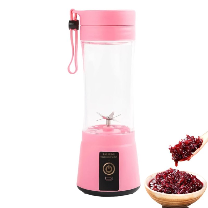 MAQUINA LICUADORA PORTATIL RECARGABLE TAMAÑO PEQUEÑO HM-03 380ML