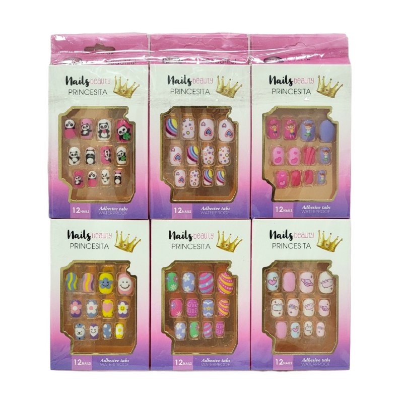 UÑAS POSTIZAS PRESS ON, UÑAS POSTIZAS PARA NIÑAS EN PAQUETE DE CON ADHESIVO DE COLOCACION RAPIDA STAY BEAUTIFUL