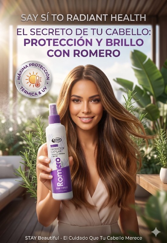 PROTECTOR TERMICO PARA EL CABELLO EN SPRAY DE ROMERO STAY BEAUTIFUL 280ML