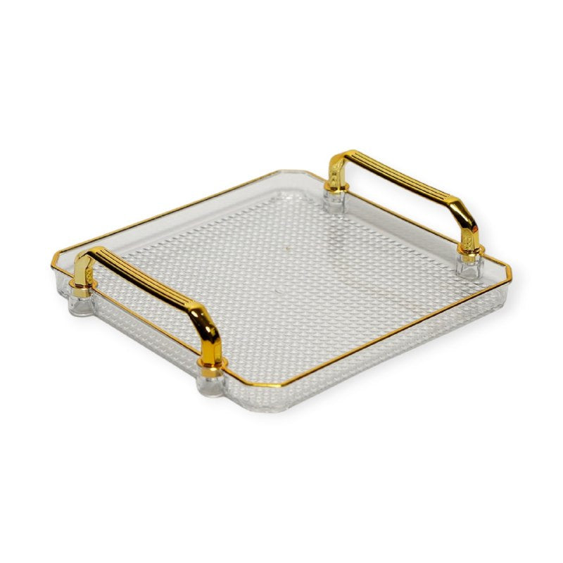 ORGANIZADOR RECIPIENTE CAJA DE ALMACENAMIENTO MULTIFUNCIONAL DE ACRILICO, DURADERAS Y ELEGANTES DE 9X9CM, CON BANDEJA MULTIFUNCTIONAL STORAGE BOX 4UDN