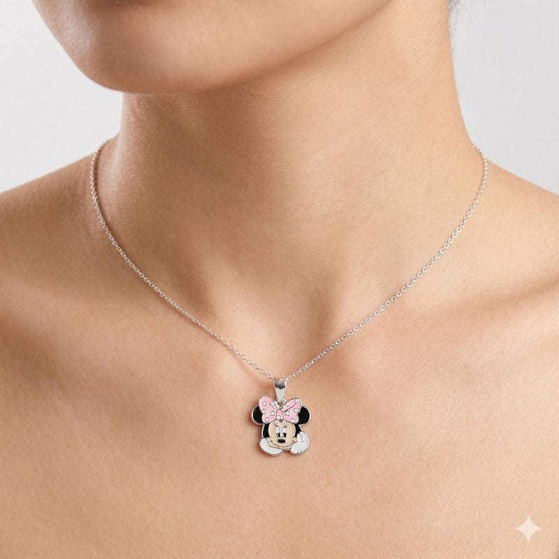 DIJE EN FORMA DE MINNIE MOUSE DE PLATA 9.25 PESO: 3G