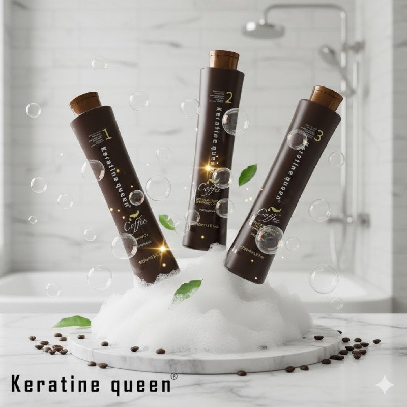 TRATAMIENTO PARA EL CABELLO BRASILEÑO CON EXTRACTO DE CAFE Y QUERATINA DE TRIGO KERATINE QUEEN PASO 2 1000ML