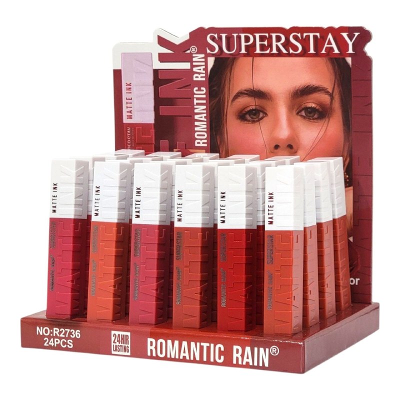 LIPSTICK LIQUIDO CON ACABADO MATE Y LARGA DURACION ROMANTIC RAIN 5ML (DUPE DE MAYBELLINE)